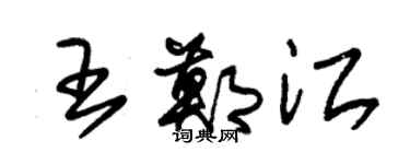 朱錫榮王鄭江草書個性簽名怎么寫