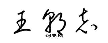 梁錦英王朝志草書個性簽名怎么寫