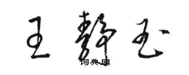 駱恆光王靜玉草書個性簽名怎么寫