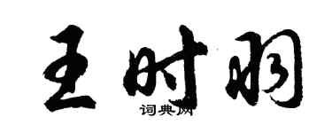 胡問遂王時羽行書個性簽名怎么寫