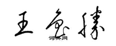 梁錦英王魯勝草書個性簽名怎么寫