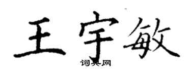 丁謙王宇敏楷書個性簽名怎么寫