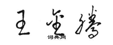 駱恆光王金騰草書個性簽名怎么寫