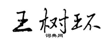 曾慶福王樹環行書個性簽名怎么寫