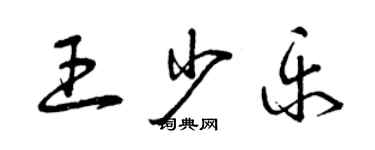 曾慶福王少樂草書個性簽名怎么寫