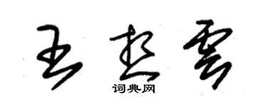 朱錫榮王想雲草書個性簽名怎么寫