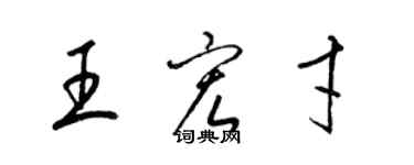 梁錦英王宏才草書個性簽名怎么寫