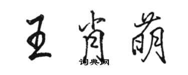 駱恆光王肖萌行書個性簽名怎么寫