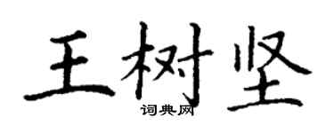丁謙王樹堅楷書個性簽名怎么寫