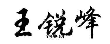 胡問遂王銳峰行書個性簽名怎么寫