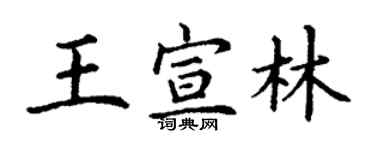 丁謙王宣林楷書個性簽名怎么寫