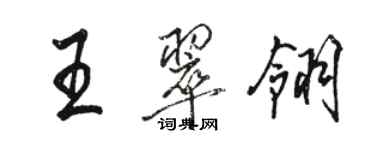 駱恆光王翠翎行書個性簽名怎么寫