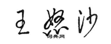 駱恆光王怒沙草書個性簽名怎么寫