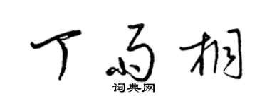 梁錦英丁雨桐草書個性簽名怎么寫