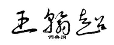 曾慶福王翰超草書個性簽名怎么寫