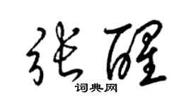 梁錦英張醒草書個性簽名怎么寫