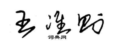 朱錫榮王準則草書個性簽名怎么寫