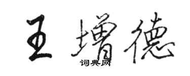 駱恆光王增德行書個性簽名怎么寫