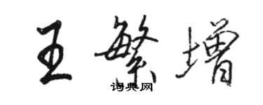 駱恆光王繁增行書個性簽名怎么寫