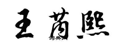 胡問遂王芮熙行書個性簽名怎么寫