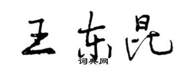 曾慶福王東昆行書個性簽名怎么寫
