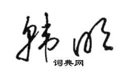 駱恆光韓明草書個性簽名怎么寫