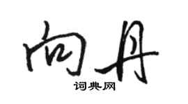 駱恆光向丹行書個性簽名怎么寫