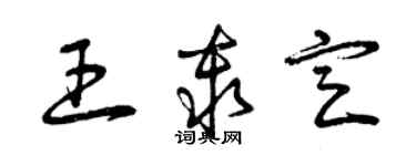 曾慶福王秦定草書個性簽名怎么寫