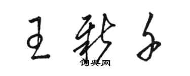 駱恆光王新千草書個性簽名怎么寫