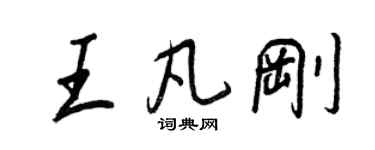 王正良王凡剛行書個性簽名怎么寫