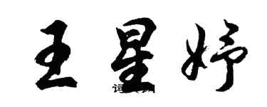 胡問遂王星妤行書個性簽名怎么寫