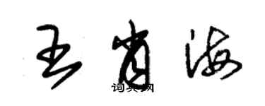 朱錫榮王肖海草書個性簽名怎么寫