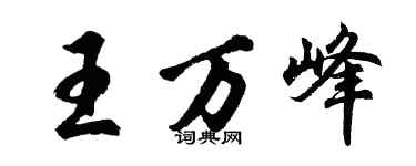 胡問遂王萬峰行書個性簽名怎么寫