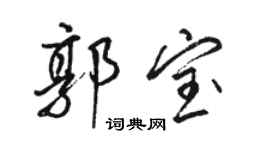 駱恆光郭寶行書個性簽名怎么寫