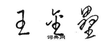 駱恆光王金壘草書個性簽名怎么寫