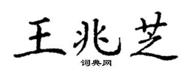丁謙王兆芝楷書個性簽名怎么寫