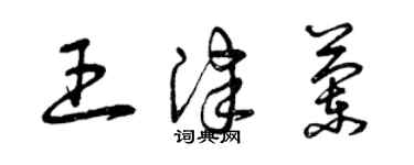 曾慶福王津蘭草書個性簽名怎么寫