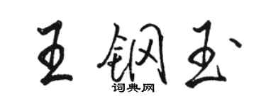 駱恆光王鋼玉行書個性簽名怎么寫