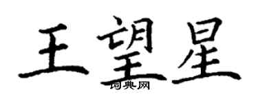丁謙王望星楷書個性簽名怎么寫