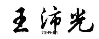 胡問遂王沛光行書個性簽名怎么寫