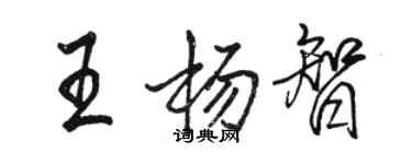 駱恆光王楊智行書個性簽名怎么寫