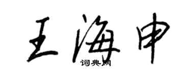 王正良王海申行書個性簽名怎么寫