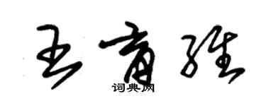 朱錫榮王育維草書個性簽名怎么寫