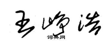 朱錫榮王崢浩草書個性簽名怎么寫