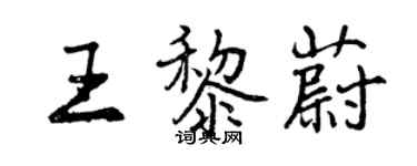 曾慶福王黎蔚行書個性簽名怎么寫
