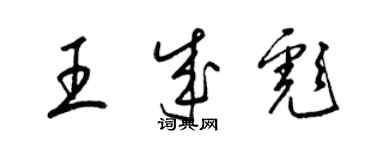 梁錦英王成彪草書個性簽名怎么寫