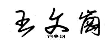 朱錫榮王文崗草書個性簽名怎么寫