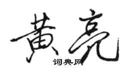 駱恆光黃亮行書個性簽名怎么寫
