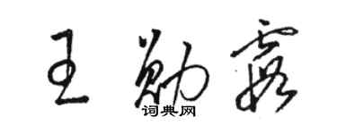 駱恆光王勛霞草書個性簽名怎么寫