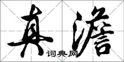 胡問遂真澹行書怎么寫